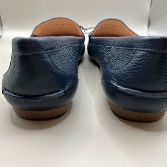 New! Kate Spade Carmen Navy Leather Gold Hardware Driving Loafer Women Size 9B - Picture 4 of 10